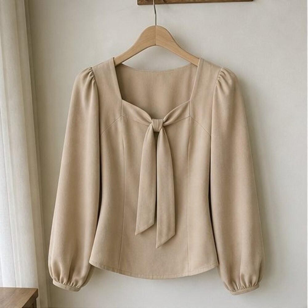 Sand Pleated Blouse